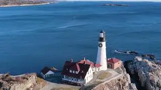 FAA Approved drone flight at Portland Head Light in Maine