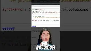 Unicode error in python FIXED🚀#shorts #youtubeshorts #python #education