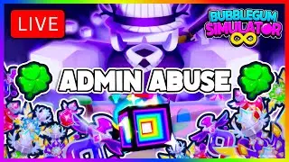 🔴LIVE | ADMIN ABUSE in BGSI - BGSI UPDATE! #BGSI #BubbleGumSim #roblox