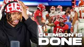 CADE IS TERRIBLE! REACTING TO #1 Georgia vs #14 Clemson Full Game Highlights