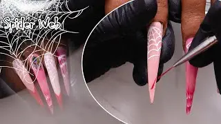 Halloween Nail Art - How To Draw A Spider Web