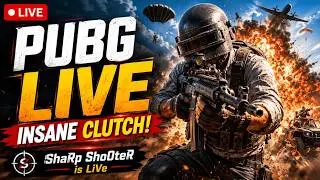 🔥 PUBG LIVE 🔥 INSANE CLUTCHES & NONSTOP KILLS | Road to Chicken Dinner 🏆 | ShaRp ShoOteR is LiVe