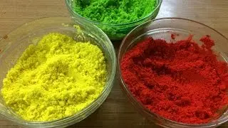 DIY powdered Holi colours ❤️💛💚