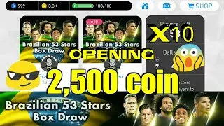 Brazilian 53 Stars Box Draw Opening Pack 2,500 coin  PES 2018 Mobile