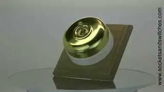 Traditional Dome Switches in Polished Brass and Natural Oak