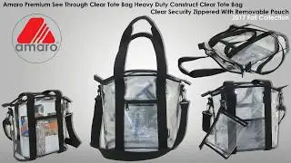 Amaro Clear Bag / Premium Clear Tote Bag / Clear Bag/ Clear Tote Bag/ Stadium Tote Bag