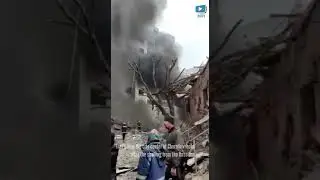 City Center of Chernihiv, Ukraine after the shelling from the russians
