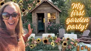 HOSTING MY FIRST GARDEN PARTY!🍁 Creating a Fall Tablescape with Homegrown Cut Flowers + Garden Tour