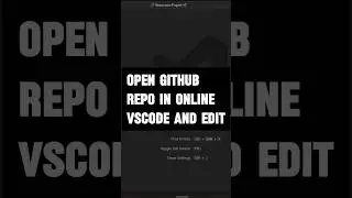 Open GitHub repo in a online VSCode and Edit online