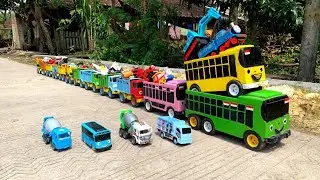WADIDAW  !! Mobil Truk Tronton Panjang Bongkar Mainan Mobil Mobilan Truk Molen, Forklif, Excavator