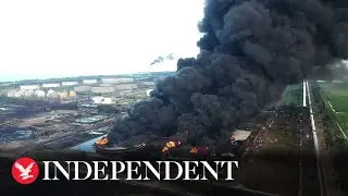 Hundreds flee village after Indonesia oil refinery fire sparks mass evacuation