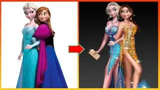 Frozen: Elsa Frozen Anna Frozen Transformation - Disney Princesses Glow Up @cartoonfashion68