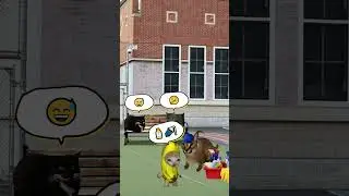 Banana Cat And Happy Cat School Day Part 7  #bananacat #happycat #elgato #catmemes