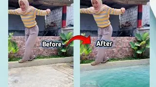TUTORIAL EDIT VIDEO AIR SUNGAI ATAU KOLAM DI DEPAN RUMAH PAKE APLIKASI CAPCUT 🔥