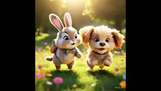 A dog and a rabbitfriends