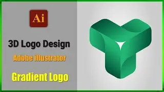Make 3d Logo Design in Adobe illustrator | Gradient Logo