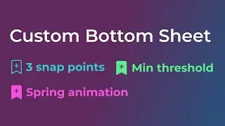 Custom Bottom Sheet using React Native Pan Responder