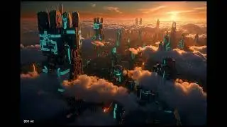 Midnight Sun | Cyberpunk Desert Sunrise House Music | 4K Visuals