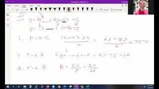 Modeling Temperature vs time using a sinusoidal function