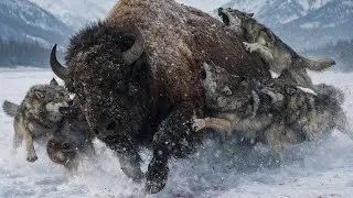 Yellowstone Bison: The Brutal Law of the Pack and Wolves | Documentary