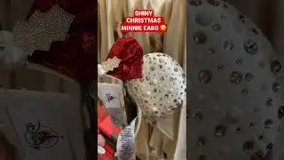 Very Shiny Christmas Minnie Mouse Ears 🤩 #christmas #minniemouse #disney