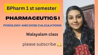 Posology and Dose Calculations | Pharmaceutics Unit 1 | B.Pharm 1st Semester
