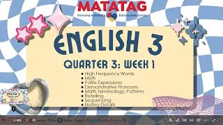 English 3 Week 1 Quarter 3 Matatag