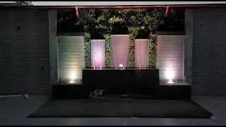 cascade fountain with glass water curtain & verticalwall@sharmamohit316 8006899990