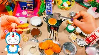 Dora Cake Recipe//Doraemon Chocolate Dora Cake//Miniature PanCake Recipe//Easy To Cook Dora Cake