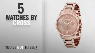 Top 10 Cross Watches [2018]: Cross Analog Rose Gold Dial Men's Watch - CR8002-66