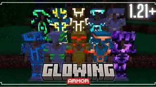 Glowing Armor Trims Add-on Minecraft PE 1.21+ | Glowing Armor Trims mod Minecraft Pe 1.21+ | Mods