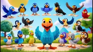 Learn Birds Names in English || Preschool Learning + Nursery Rhymes | Kidz Cartoon Craze  ❤️💚💙