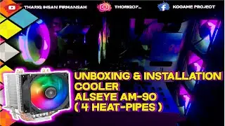 ALSEYEE AM-90 4 HEAT PIPES | UPGRADE CPU COOLER MIDDLE  MURAH,ADEM,RGB,GAMING!!!