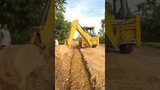 jcb bocket  working at drain side of the road💯💯🔥 #jcb #viral#shortvideo