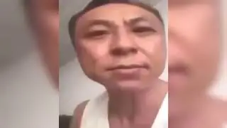 angry asian men yelling at kitten but...