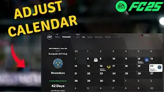 EA FC 25 How to Adjust Calendar Settings in Manager Career Mode