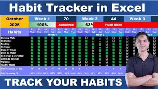 Excel Habit Tracker Tutorial &ndash; Easy & Powerful (Hindi)