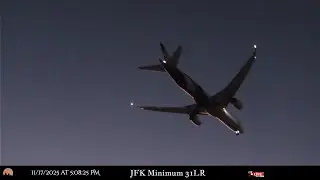 JFK Airport NYC WINDFEST Screaming Overheads / LIVE + ATC /Beautiful Sunset 11-17-25 at 11am