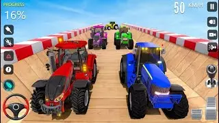 Mega Ramp Tractor - Impossible Tractor Driving Stunts Simulator - Android Gameplay