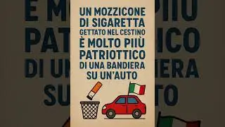 Un mozzicone di sigaretta gettato nel cestino &egrave; molto pi&ugrave; patriottico