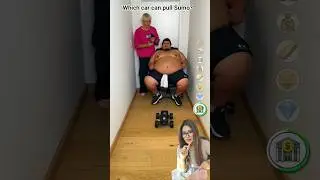 Tiny cars pulling Sumo 🤣🤣 #funny #challenge #comedy #memes #nichlmao #squidgamchallenge #funnymemes