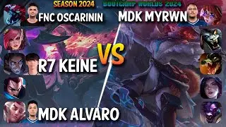 FNC Oscarinin vs MDK Myrwn, R7 Keine SYLAS Mid, MDK Alvaro RAKAN - Patch 14.18 EUW Ranked | lolrec