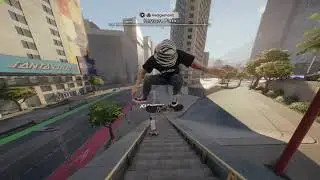 BOMBING THE 40 STAIR at Hedgemont Plaza!! #skate #skate4 #skateboarding #gaming