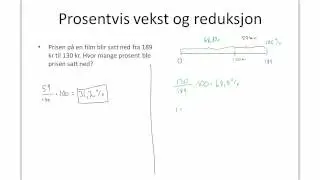 Prosentvis vekst og reduksjon