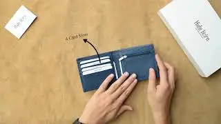 Hide Horn Blue  Leather RFID Men's wallet HH369 BLU SM M F13B