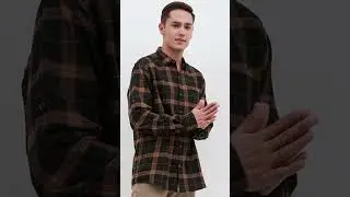 M231 Kemeja Pria Flannel Panjang Coklat 1901A