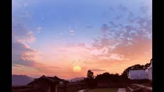 The suspended sun in Fuzhou, enhanced by special effects, is breathtakingly beautiful!