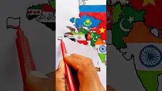 Draw Flag Map of Lebanon 🇱🇧 #lebanon