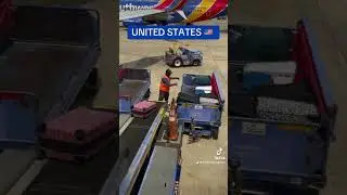 Baggage handling in the world 😂 #explore #travel #funny #airport #plane #baggage