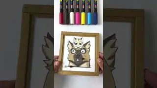 pixie and brutus cardboard eyes puzzle game #shorts #art #dog